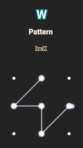 W pattern easy lock || semple pattern android phone || #w #samjhe #samjha || #pattern #patternvip👈🏻😎