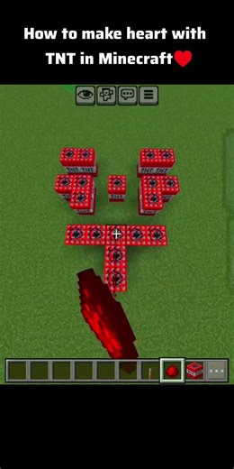 how to make heart with dentist in Minecraft ❤️