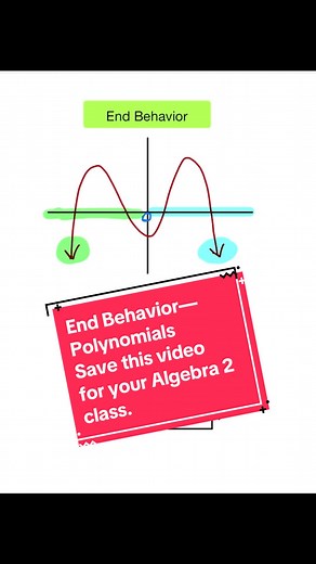 You will need this for Algebra 2 AND Pre-Calculus #algebra2easy #algebra #algebra2 #precalc #endbehavior #polynomials #apcalc #apcalcab #apcalculusbc #calculus #algebratok #mathbestie #mathhelp #girlpowerrr #polynomialfunctions #satmath #mathtutor #highschool #mathhelp #mathtutor #mathtricks #parents