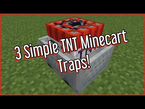 3 Simple and deadly TNT Minecart traps! (Bedrock edition)