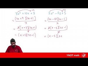 Factorising Non Monic Quadratics
