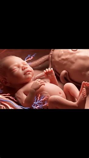 3D Medical Animation of Fetus in Womb: Placenta & Circulatory System