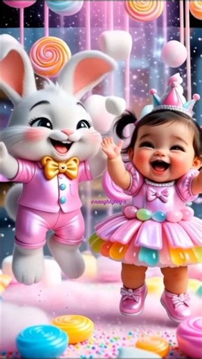 "Candy Portal Adventure 🍭✨ Baby & Bunny Enter the Sweet World!”