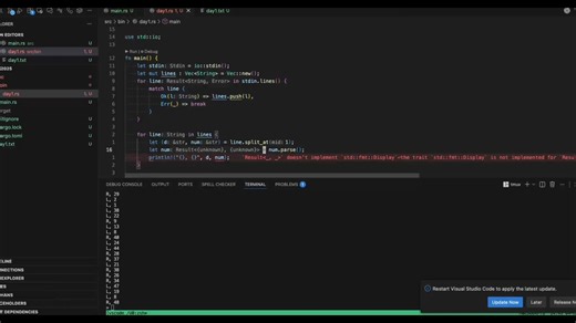 Advent of Code 2025 Day 1 in Rust
