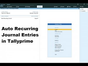 Auto Recurring Journal | Auto Post Multiple vouchers of Journal | TallyPrime Customization