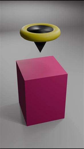 Cube-Cone Smash Animation #Blender #3dart #3danimation #blenderart #cgiart