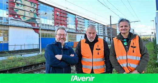 La plus grande fresque de Wallonie est en train d'être créée chez Spa Monopole, avec un immense Pierrot "qui a une attitude de super-héros" (vidéo)