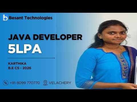 Java Full Stack Developer Course in Chennai with Placements | Besant Technologies #velachery #video