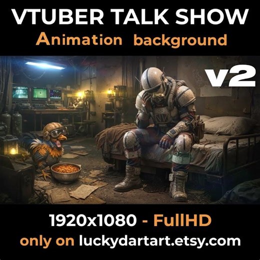 #arcraiders Stream Waiting Room and #vtuber | 4 Animated Variations | #scifi #talkshow