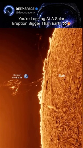 That Tiny Dot Is Earth… This Is A Real Solar Eruption ☀️🌍