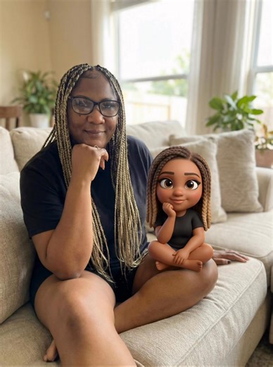 Kerri Robinson on Instagram: "Good morning Kings🤴🏽& Queens 👸🏽 from my mini me and I 👋🏽 heyyy yallll happy Friday 🥰"