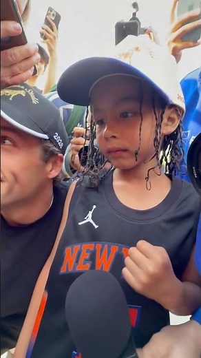 Knicks fan, 5, wins $5K in Jalen Brunson lookalike contest #shorts