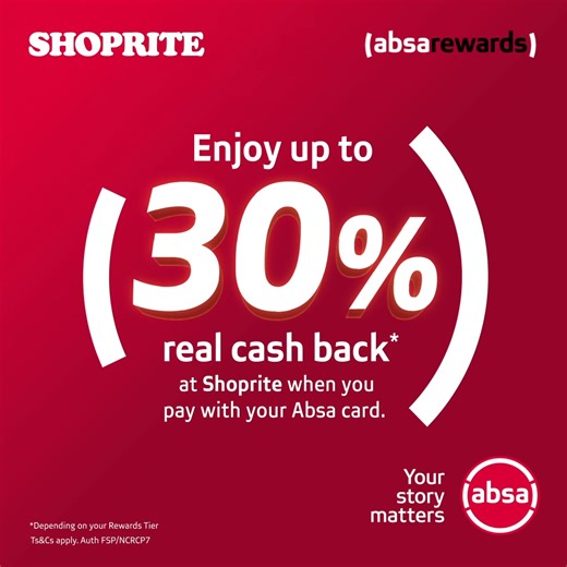 Malume and his tall tales? It’s a lot and we love it. Get up to 30%* real cash back at Shoprite when you use your Absa card. #YourStoryMatters Ts&Cs apply. Auth FSP/NCRCP7 | Absa South Africa