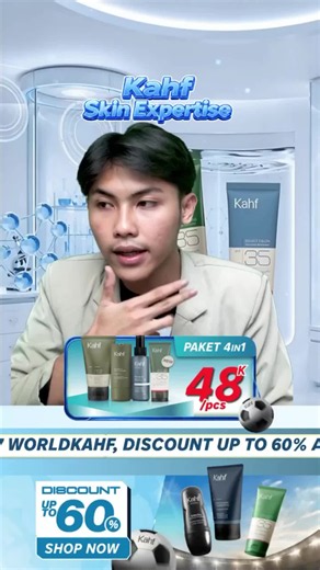 Triple Pack Kahf Face Wash Bright Revitalizing Amino Gel 100 ml - 3 pcs Sabun Cuci Muka Pria untuk Mencerahkan Wajah dengan Vitamin C, Niacinamide, Gluconolactone, Panthenol – Gentle Cleanser Low pH for Daily Use