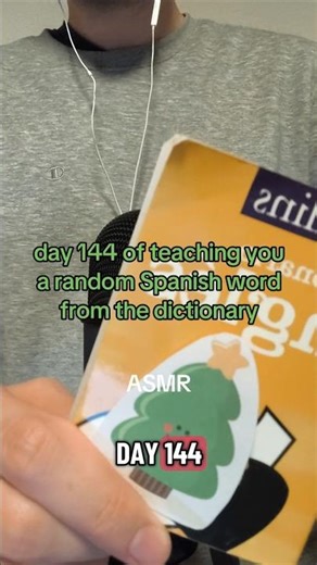 #asmr day 144 of teaching you a random Spanish word from the dictionary #asmrspanish #christmasasmr