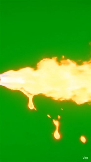 Flamethrower Stream Effect VFX #greenscreen #vfx