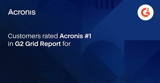 NEW: Customers rated Acronis #1 in Endpoint Detection & Response...