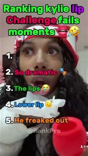 Ranking kylie lip challenge fails moments👄🤣
