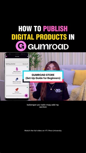 Here’s how to publish your digital product in Gumroad.💜✨ #Gumroad #digitalproductsforbeginners #digitalmarketing #canvatemplates