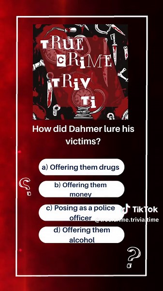 Are you a true crime expert? Test your knowledge with our 2nd edition Jeffrey Dahmer trivia. #truecrimetriviatime #truecrime #crimetok #jeffreydahmer #quiz #trivia #truecrimecommunity #serialkiller #truecrimetok