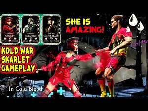 MK Mobile! Kold War Skarlet Gameplay. THE BEST NEW CHARACTER in MK Mobile??? She is INSANE!!!