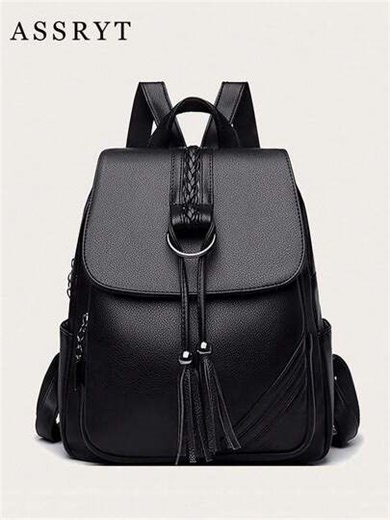[US-Based Shipping]Lightweight,Anti Theft Tassel Decor Flap Backpack New-Design Women's Backpack Large Capacity School Bag Quality PU Leather Ladies Travel Backpack,Perfect Xmas Gift For Students Teachers CommutingWomen's Backpack Soft PU Leather Large Capacity Tassel Pendant Outdoor Travel Shoulder Bag Casual Handbag Daypack,Women's Fall Clothing Winter Clothing Christmas Gift Fall Autumn Velvet Furry Party Fuzzy Plush Thanksgiving Festival Cyber Monday Holiday Knitted Winter Valentine' S Day G