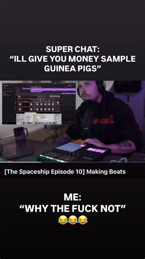 𝐉𝐎𝐇𝐍𝐍𝐘 𝐒𝐋𝐀𝐒𝐇 on Instagram: "Absolutely incredible stream today 😂😂😂 #beatmaking #beats #maschine #boombapbeats #makingbeats"