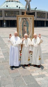 ✨ En memoria de los papas que ya no están, Francisco, Juan Pablo II y Benedicto XVI, cuya devoción guadalupana sigue viva en cada recuerdo🙏🏻 | Radio Fórmula