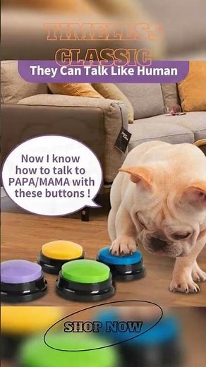 Recordable Pet Starter Talking Speaking Buttons Dog Training Communication Toys Interactive Toys ...