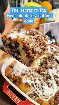 The Secret To The Best Blueberry Crumb Coffee Cake? More Crumb Topping #easyrecipes#shortsvideo#bake