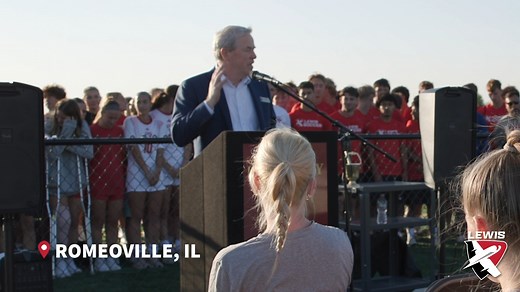 1.9K views · 44 reactions | Let the games begin on our brand-new turf field for varsity athletics and intramurals, including Lewis soccer, lacrosse, and track and field! Father Paul Novak led the October 11 blessing ceremony, and the Lewis University Flyers Athletics appreciatively looked on. | Lewis University | Facebook