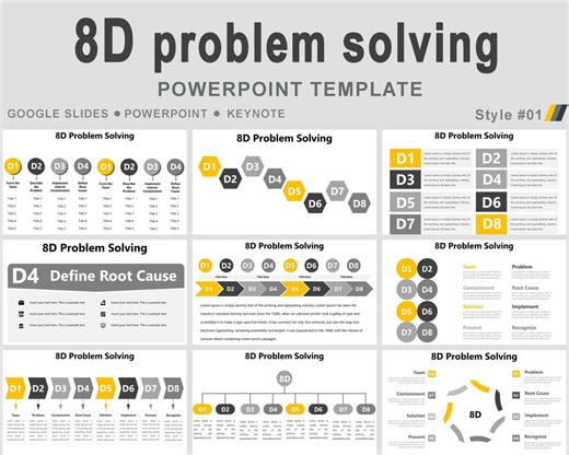 8D Problem Solving Powerpoint Template, Problem Solving Template, 8D Discipline Problem Solving, Root Cause Analysis 8d - Etsy