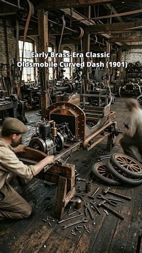 1901 Car Built From Scratch in 15 Seconds 😳 | Vintage Factory Timelapse #Shorts
