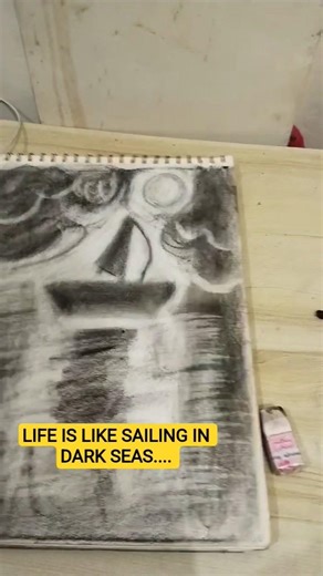 SAILING CHARCOAL DRAWING.. #drawing #charcoaldrawing