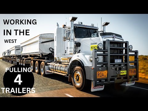 Kenworth Prime Mover Pulling 4 Trailers Made Easy