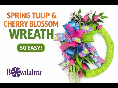 Dollar Tree Wreath + Gorgeous Spring Bow (Fast!) | Bowdabra®