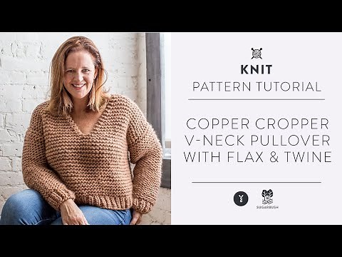 How to Knit a Cropped V-Neck Pullover for the Fall | LEFT HANDED