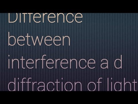 Difference between interference and diffraction of light
