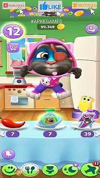 Funny food in My Talking Tom 2 Christmas update Fire Viking outfit unlocked Gameplay Android ios
