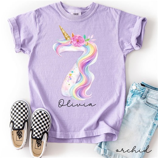 Seventh Birthday Girl Shirt,unicorn 7th Birthday Shirt,unicorn 7th Birthday Shirt,birthday Shirt 7,birthday Girl Shirt,unicorn 7th Birthday - Etsy