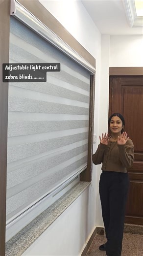 Zebra blinds for your office Bedroom, kitchen,living room ,restroom easy to operate ..manually or motorized We customised according to window size order now ... Deliver all over nepal 🇳🇵 #fyp #zebrablinds #roller #vertical #customised