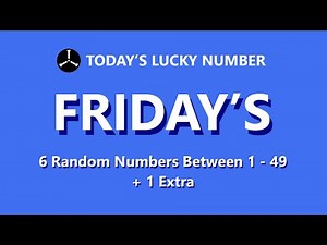 6 Random Numbers Between 1 - 49, FRIDAY Feb.18 2022