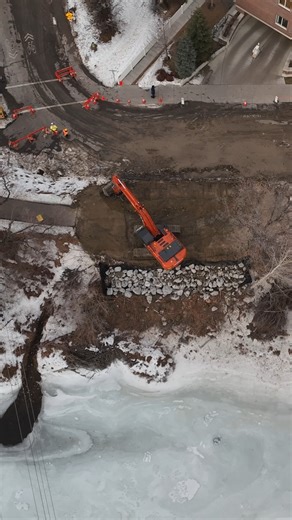 Site Update. Jan. 10, 7:00 P.M. Progress continued today at the impacted site on 16 Avenue N.W. ➡️ Crews have finished backfilling and are now rebuilding the road above the pipe. Work is also underway on 16 Avenue, with repaving starting tomorrow. ➡️ We’re slowly refilling the feeder main which will take several days as it is seven kilometres of pipe. This water is coming from the Bearspaw Plant and Bow River, not the Glenmore Reservoir, so it doesn’t affect daily usage targets. ➡️ Once the pipe