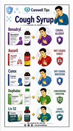 Top 5 Cough Syrup & Their Uses | Health Tips | #shorts #viral