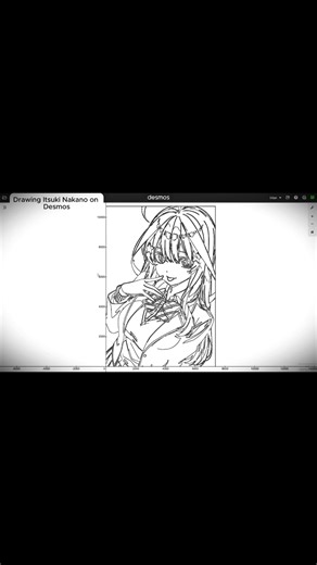 Graphing Itsuki Nakano on Desmos #desmos #desmosart #art #itsuki #gotoubunnohanayome