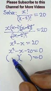 How to Solve Equations in Factorial Form || Step-by-step Tutorial