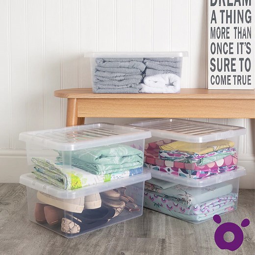 Experience the magic of organisation with Wham Crystal Clear Storage Boxes! ✨ 👀 Visibility at a Glance: Thanks to their crystal-clear design, finding your items has never been easier! 📦 Effortless Packing: Simplify your life with easy and convenient packing – no more struggling to tidy up! 🏗️ Stackable Wonder: Stack ‘em high! These boxes are stackable with lids on, maximising your space effortlessly. 🚀 Space-Saving Marvel: Transform cluttered chaos into organised bliss – Wham Crystal Clear s