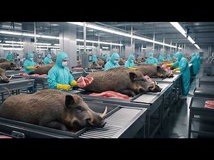How Millions of Wild Boars Are Trapped & Processed – Massive Wild Boar Farming For Meat In Texas