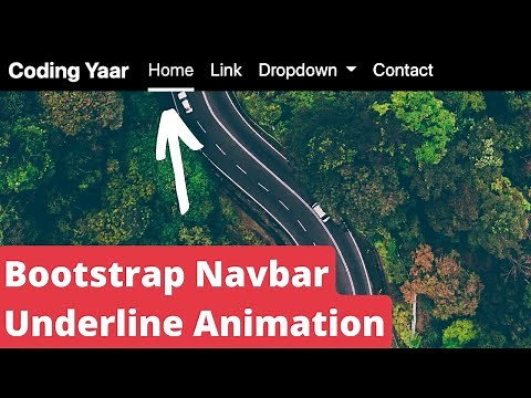 Bootstrap Navbar Hover Effect (underline animation)