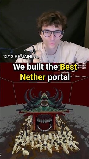 We Built the Best Nether Portal in Hardcore #minecraft #jujutsukaisen